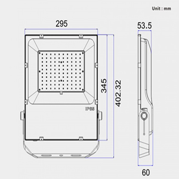 High Quality 12500lm Osram3030 Dirverless LED Flood Light