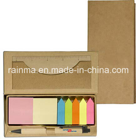 Color Stickery Memo Pad with Pen and Ruler