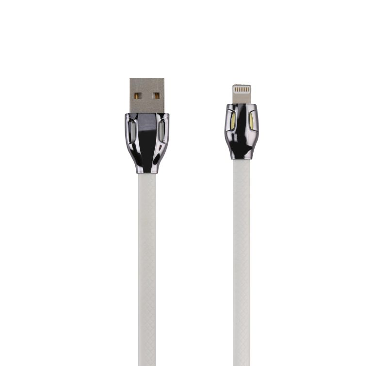 Visible LED Light TPE Flat Charge and Sync USB Cable for Apple 8-Pin Devices