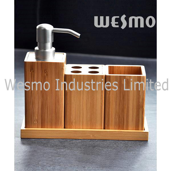 Environmentally Friendly Compact Bamboo Bathroom Set