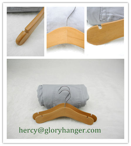 Nature Wood Baby Hanger W/O Trouser Clip