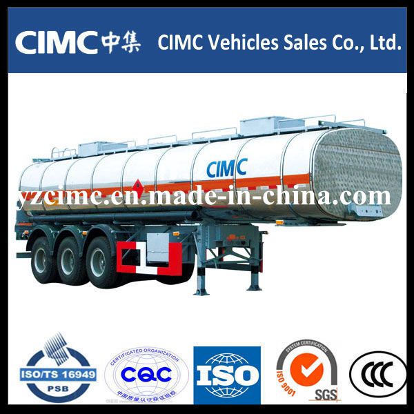 Cimc 3 Axle 40m3 Oil Tanker / Fuel Tanker Semi Trailer