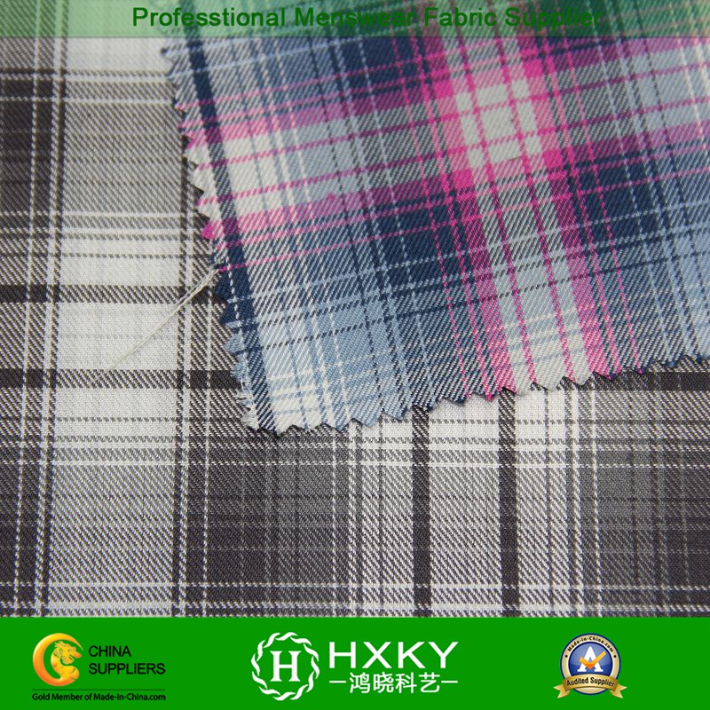 Ripstop Pattern Yarn Dyed Polyester Fabric for Casual Skirt