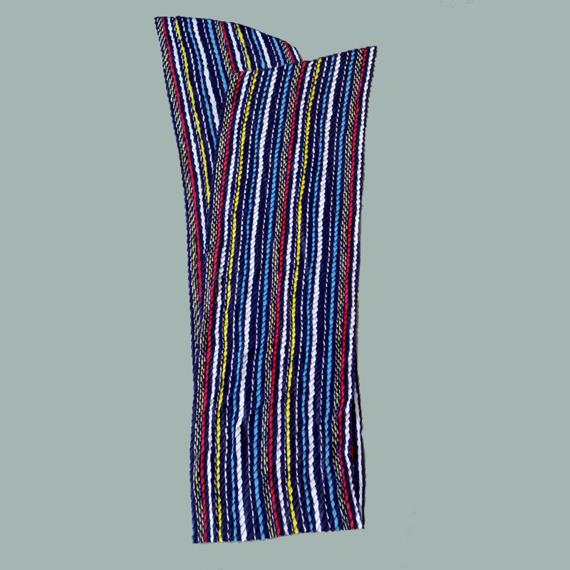 New Chromatic Stripe Chiffon Crushed Scarf Ties