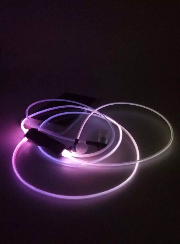 Cool Design 7 Colors LED Light Luminous Earphones for iPhone and All Smart Phone (K-688)