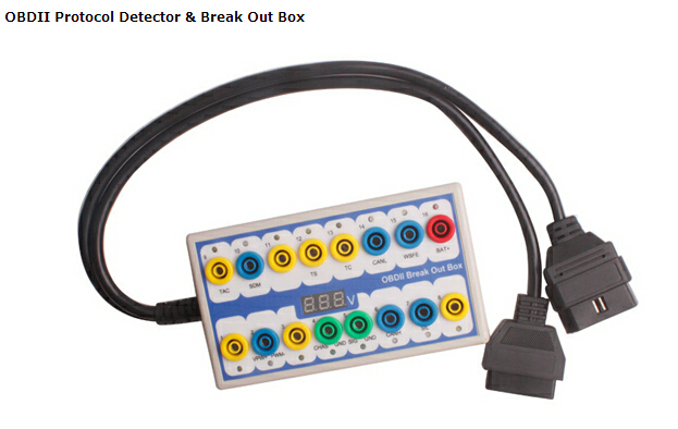 OBD II Breakout Box Protocol Detector for Key Programming and Chip Tuning