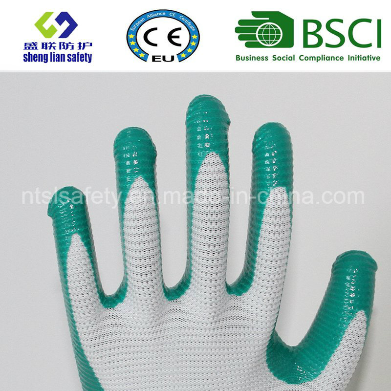 13G Polyester Shell with Nitrile Coated Work Gloves (SL-N113)