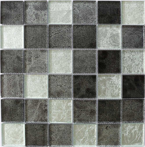 Crystal and Metal Mixed Stainless Steel Glass Mosaic Tile