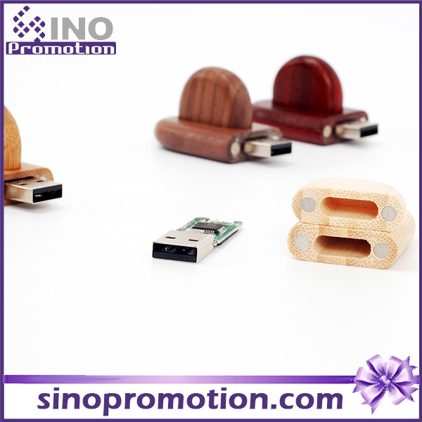 Bamboo Rounded Corner Bulk Wood USB Flash Drive