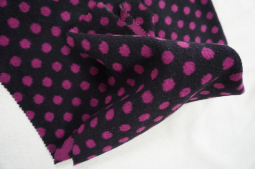 Wool Fabric Woolen Flecky Pink&Black