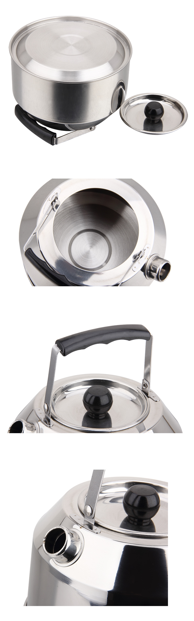 1.0L Stainless Steel Water Kettle and Outdoor Water Kettle with Portable Handle