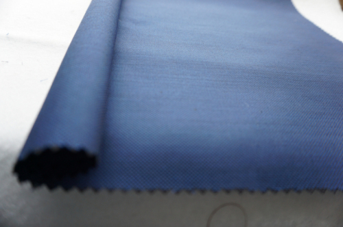 Satain Weave blue Wool Fabric