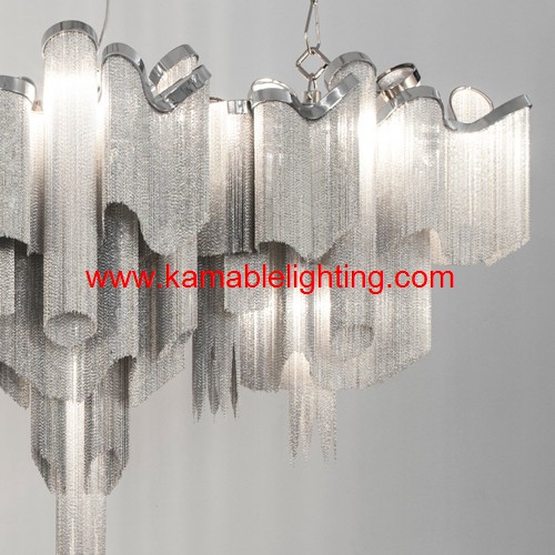 Modern Elegant Silver Chain Chandelier for Villa (KA11077)