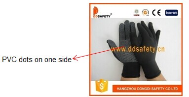 Nylon Cotton Knitted Gloves PVC Dots Dkp428