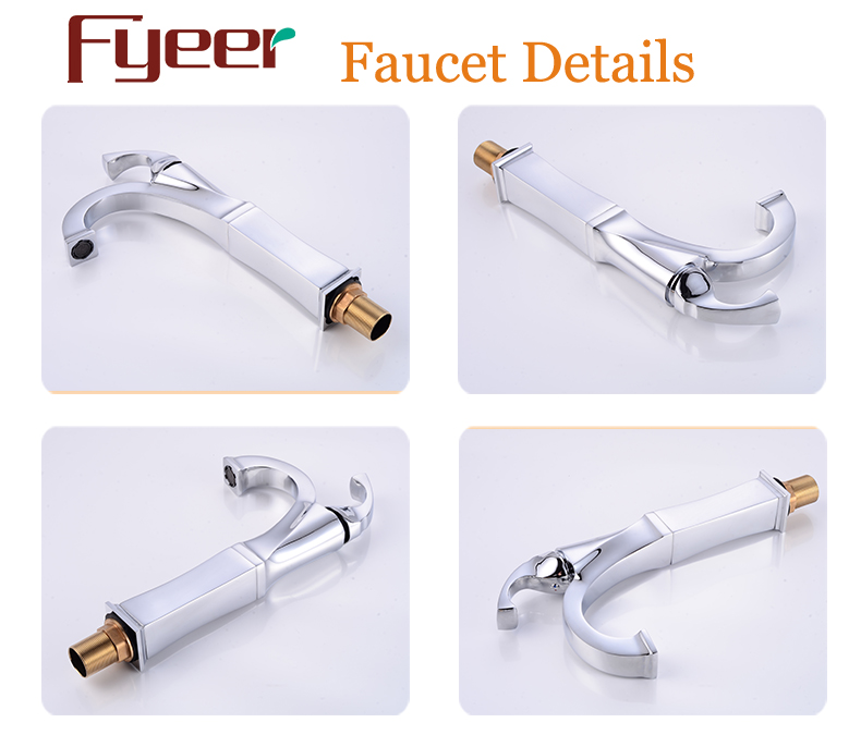 Fyeer Vitage Style Bathroom Chrome Plated Hot Cold Water Mixer Tap