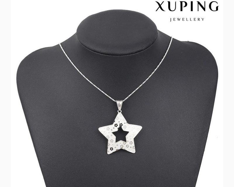 32675 Fashion Five-Point Stars Enameled Stainless Steel Jewelry Chain Pendant