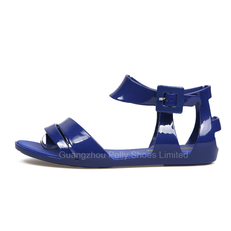 Hot Selling Comfortable Blue Flat Sandals for Girls