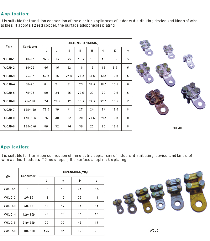 Wcjb Imported Wintersweet Type Red Copper Jointing Clamp