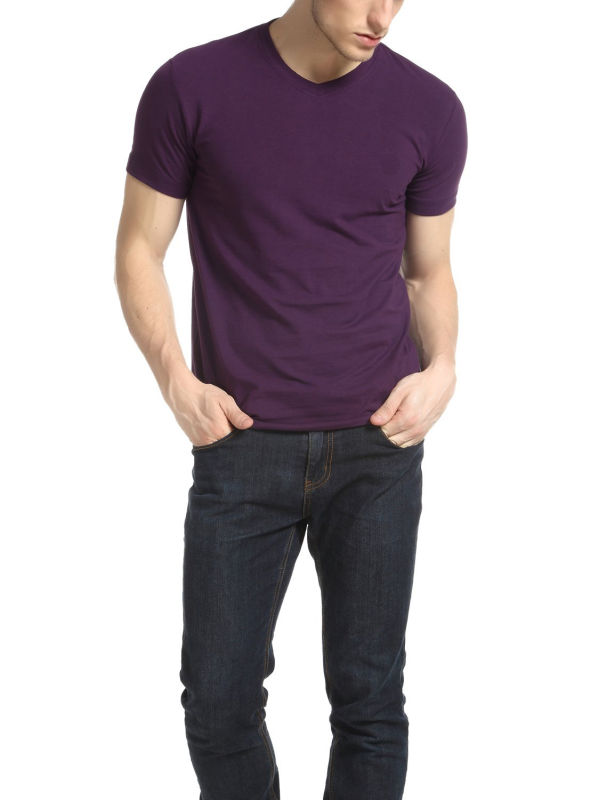 Men's Fitness Promotion V Neck Plain T Shirt