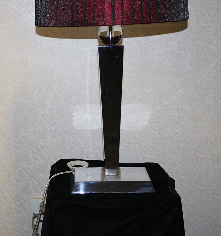 Decorative Red Fabric Bedsides Bedroom Lighting