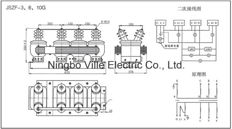 Jszf-10g Voltage Transformer (Vt) with Epoxy Resin Cast Semi-Enclosed Instrument Transformer Voltage Potential Transformer