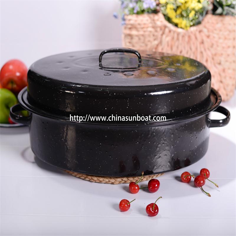 Enamel Medium Oval Roaster Kitchenware Appliance Cook