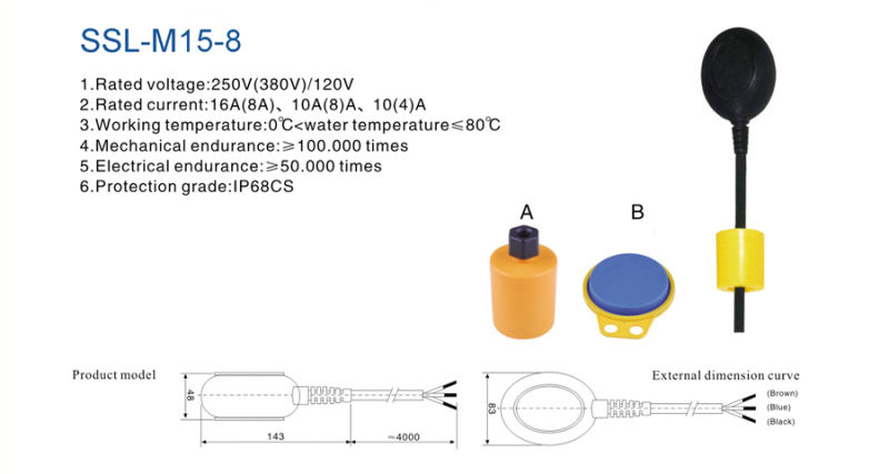 Water Level Float Switch M15-4