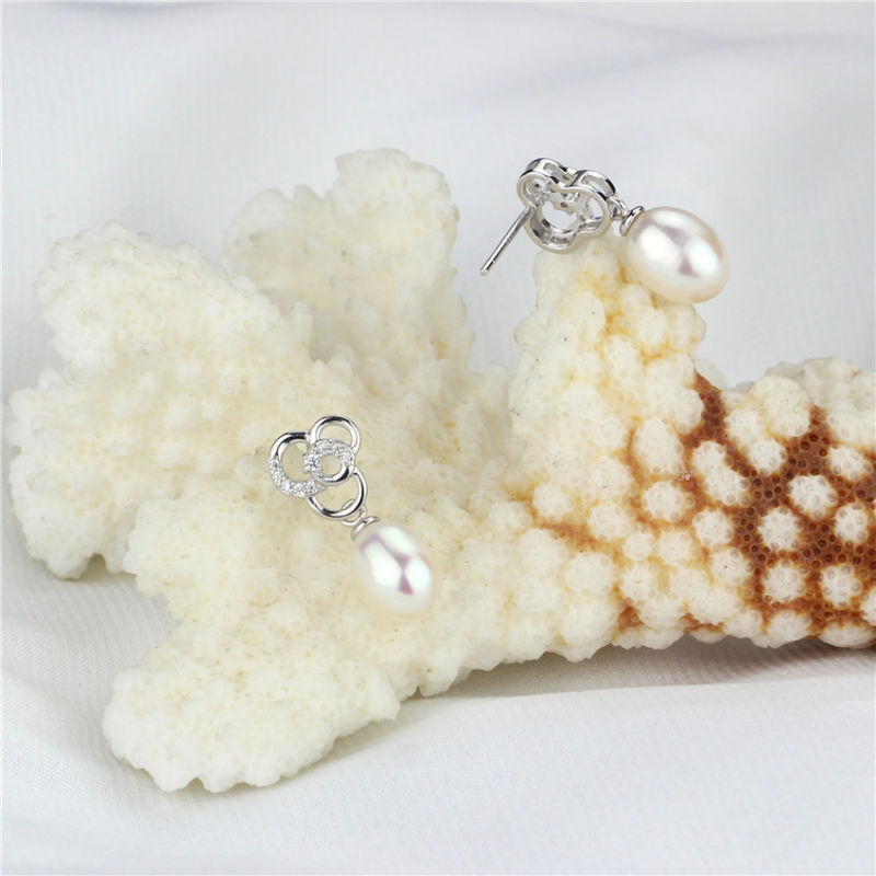 Fashion Freshwater Pearl Earring Jewelry Drop Pearl 8-9mm AAA Pearl Earrings