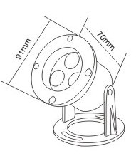 RGB 9W Underwater Spot Light for Swimming Pool (JP-90034)