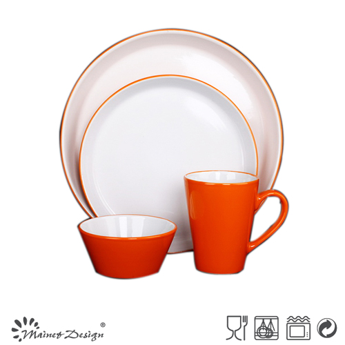 GLOSSY GLAZE OV SHAPE 16PCS HOUSEHOLD DINNERWARE SET