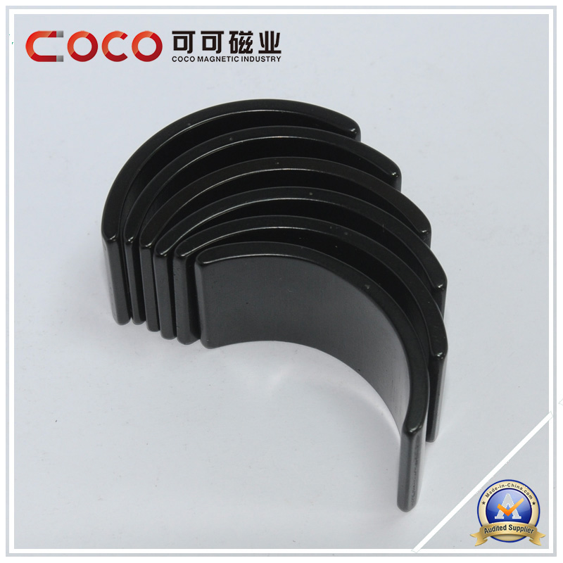 Strong Permanent Neodymium Motor Magnet Coating Black Epoxy