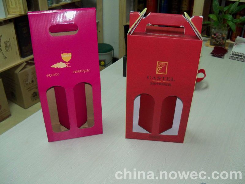 Trade Assurance Supplier Wholesale Fashion Paper Packaging Wine Box, Flip Top Paper Wine Box