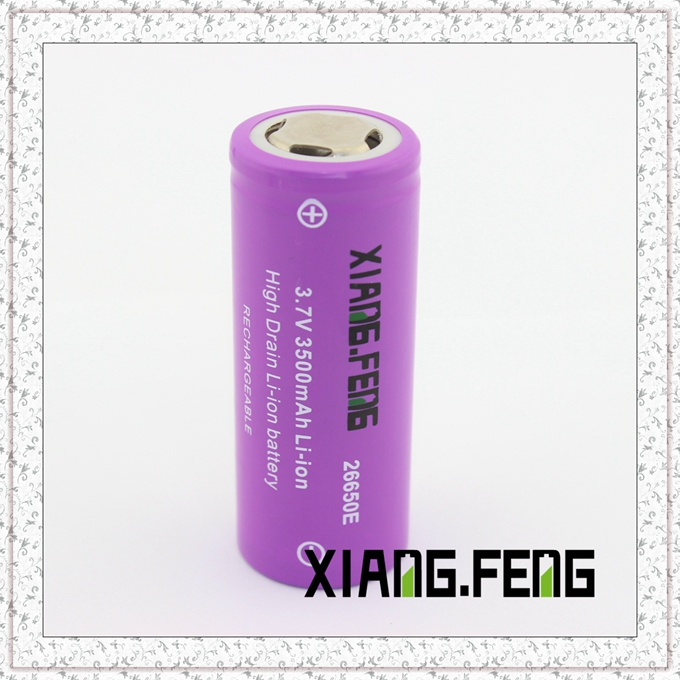 3.7V Xiangfeng 26650 3500mAh Icr Rechargeable Lithium Battery Best Vape Batteries