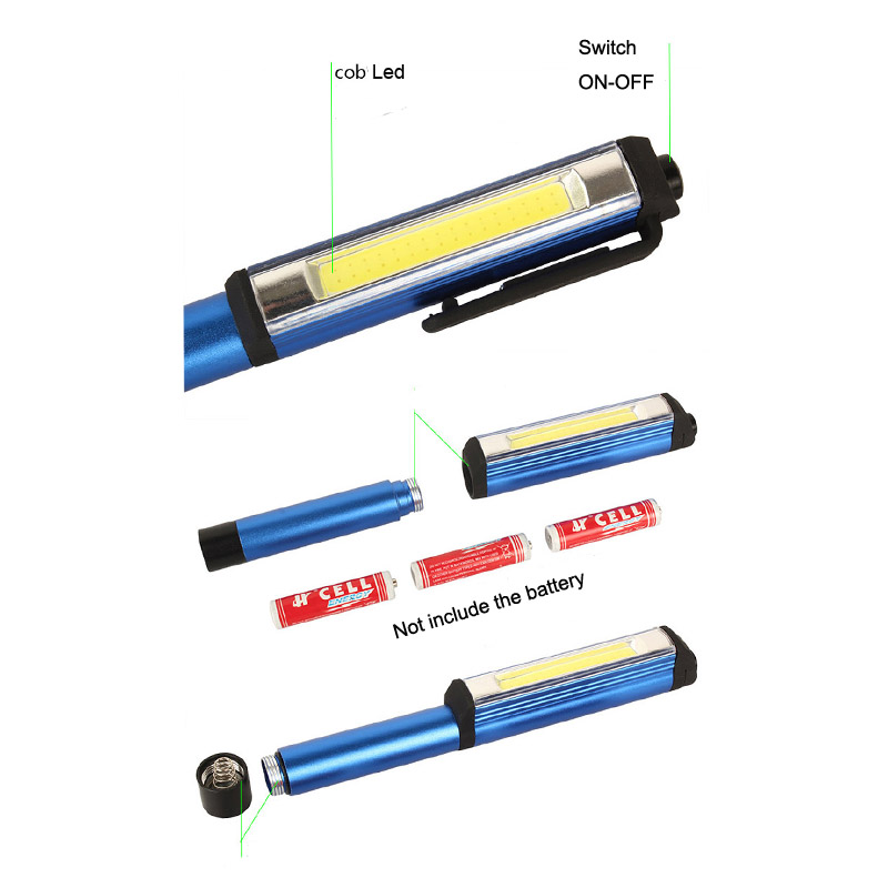 Multi-Functional Pen Shape COB Portable LED Work Light with Magnetic Clip