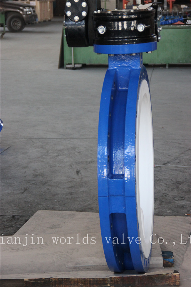 Full PTFE Coated U Section Butterfly Valve with Ce ISO Wras Approved (CBF04-TU01)