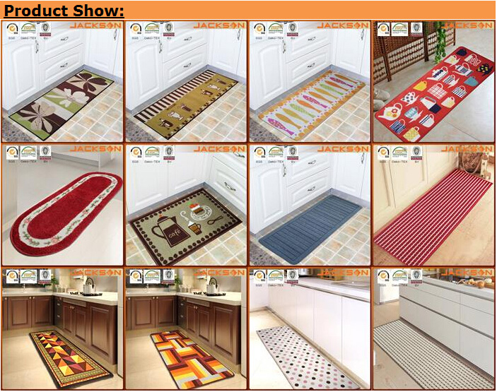 Custom Printed Non-Slip Washable Kitchen Floor Mat