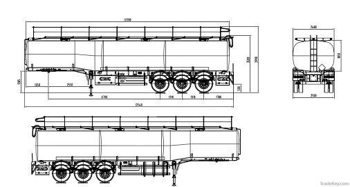 3axles BPW 45000liters Tanker Trailer