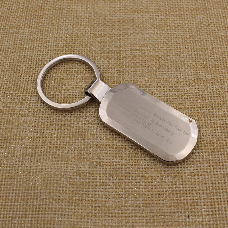 Customized Square Metal Keychain with Sticker Dome Logo