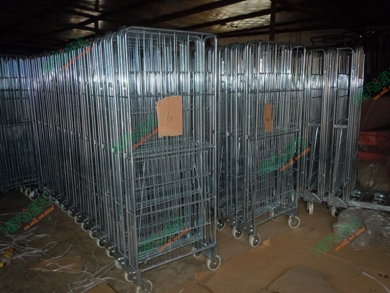 Supermarket Roll Container Cage Warehouse Storage Cage