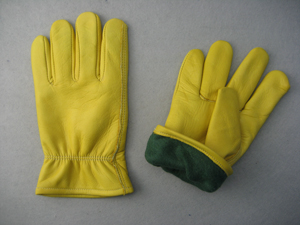 Golden Cow Grain Leather Full Lined Driver Work Glove