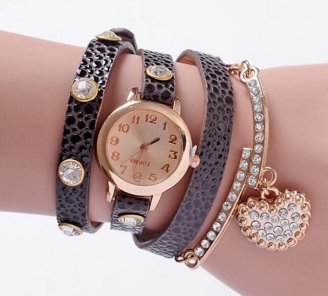 Yxl-405 2016 New Styles Selling Fashion Lady Watches Wrist Gift Lady Vogue Leather Bracelet Band Quartz Watch for Women