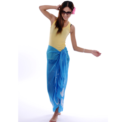 Blue Color Polyester Sarong