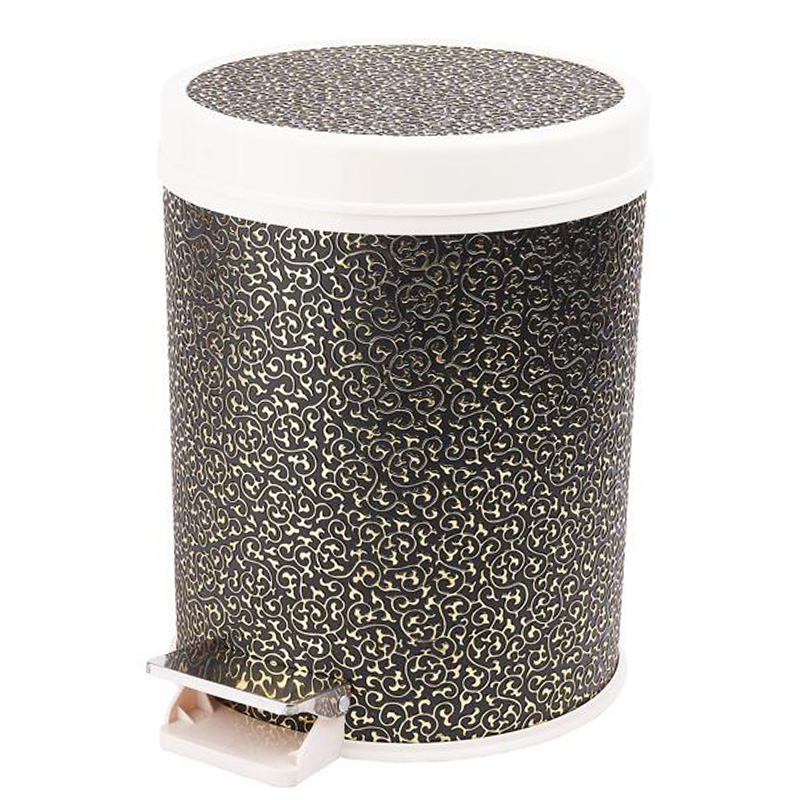 Round Foot Pedal Leatherette Dustbin