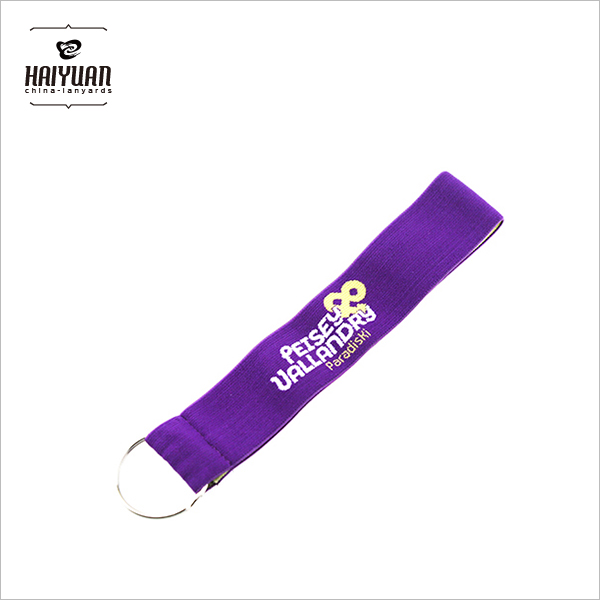 Custom Woven Print Elastic Band Lanyard for Promotional