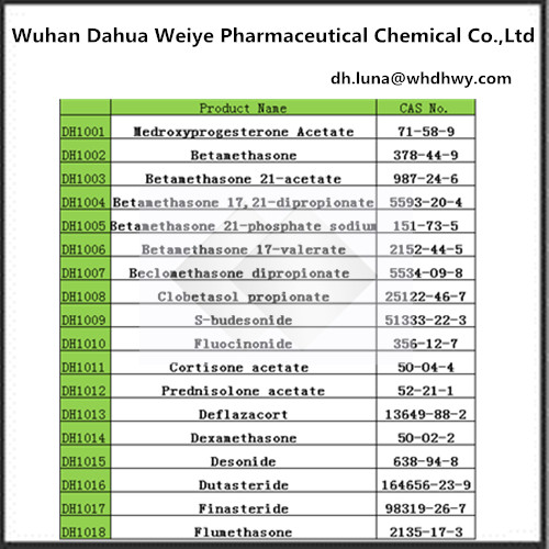 Glucocortocoid Steroids CAS 1097-51-4 16-17A-Epoxyprogesterone