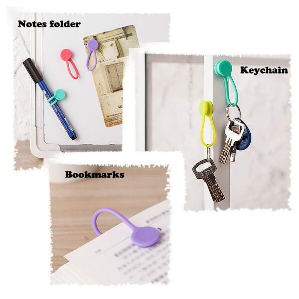 Hot Sale Candy Color Silicone Magnetic Force Cable Winder