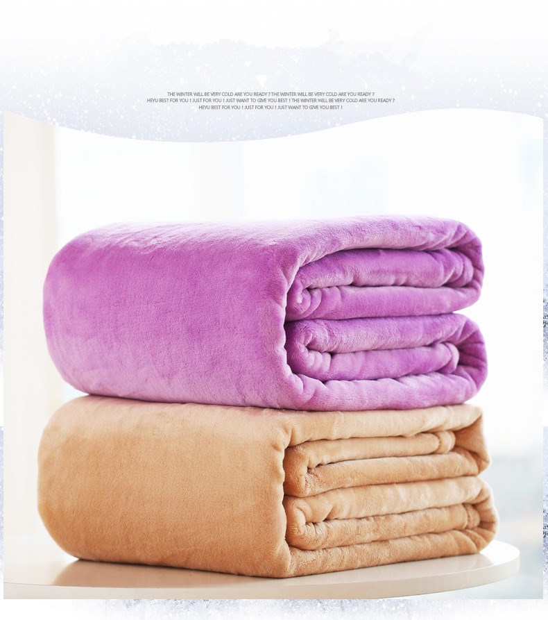 Solid Color Thin Polar Fleece Throw Blanket