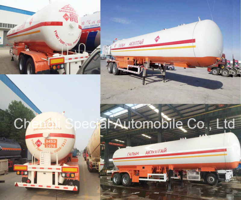 Asme 40000L-60000L 3 Axle LPG Transport Tank Trailer LPG Tanker Semi Trailer for Nigeria