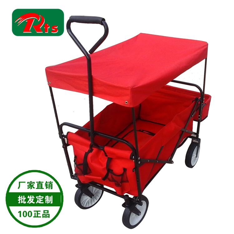 Beach Foldable Red Trailer Cart Fw3016