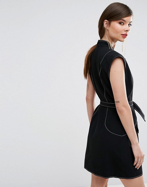 Collective Right Now Mini Wrap Dress